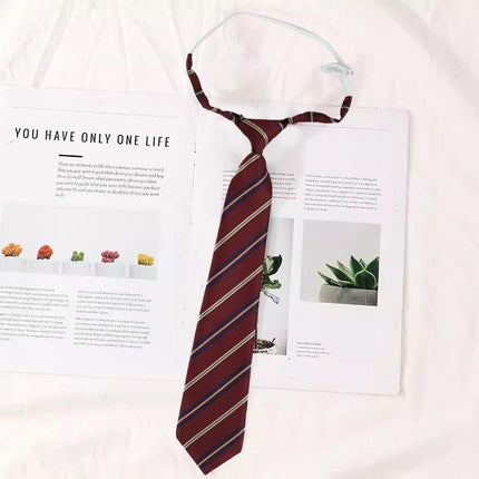 Student Lazy Tie Women Necktie Fashionable Uniform School Style Japanese JK Tie - Aimall