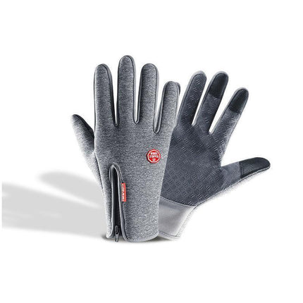 M Size Bike Cycling Gloves Touch Waterproof Full Finger Winter Fitness - Aimall