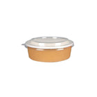 Take-Away Kraft Paper Salad Bowl Food Grade Takeout Tableware Food Bowl With Lid - Aimall
