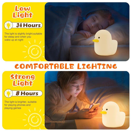 Adorable Silicone Duck Night Light for Bedtime Comfort and Creative Gift Ideas