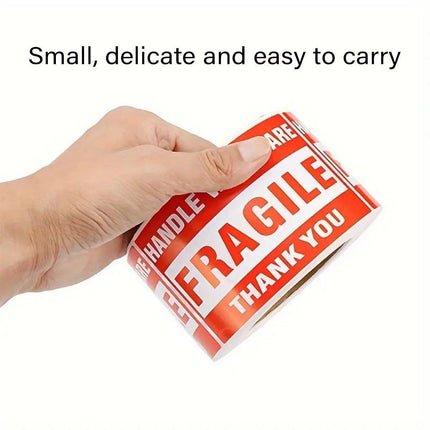 4Rolls Fragile Warning Label Stickers English Caution Handle With Care Packaging