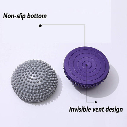 Spiky Massage Ball PVC Half Round Yoga Exercise Foot Hand Cushion