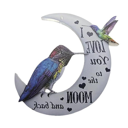 Animal in the Moon Hanging Ornament Car Rear View Mirror Gift Pendant Home - Aimall