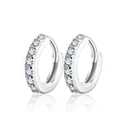 1 Pair Woman Hoops Stud Earring Gem Stone Diamond Ear Ring Piercing Jewellery - Aimall