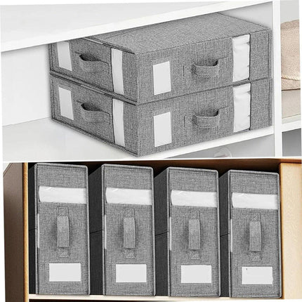 Fabric Storage Box Set Bedding Organizer Closet Blanket Quilt Storage Containers