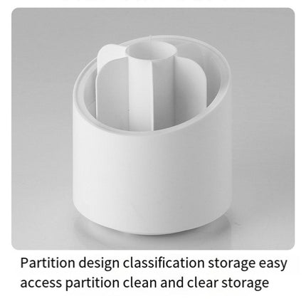 2PCS Large Capacity 360 Degree Rotating Makeup Brush Storage Box Dustproof with Lid