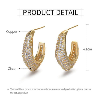Simple Moon Bay Stud Earrings Fashion Jewelry for Women Elegant Design Ladies