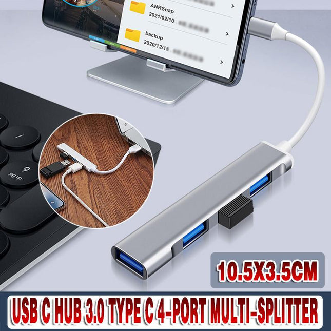 USB C HUB 3.0 Type C 4-Port Multi-Splitter OTG Adapter for PC Android Laptop Mac - Aimall