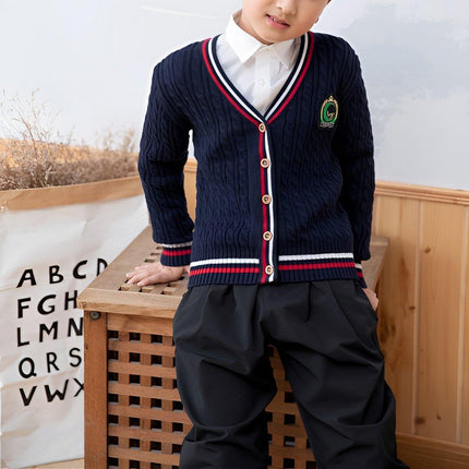 Kids Warm Cardigan Unisex Cozy Knitwear Sweater Boys Girls Fashion Knit - Aimall