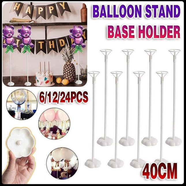 6-24Pcs Balloon Stand Base Holder Shower Kids Birthday Wedding Party Table Decor - Aimall