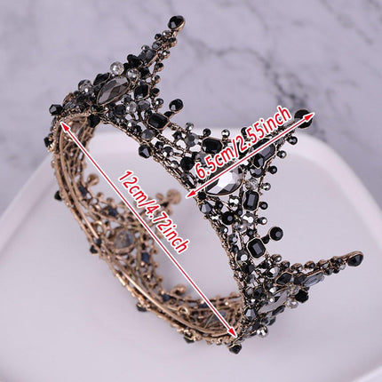 Baroque Princess Full Circle Crown Birthday Wedding Decor Performance Headwear