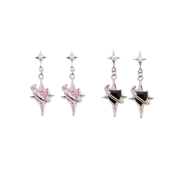 Four Star Stud Earrings for Women Stylish Sweet Cute Jewelry Fashion Accessories