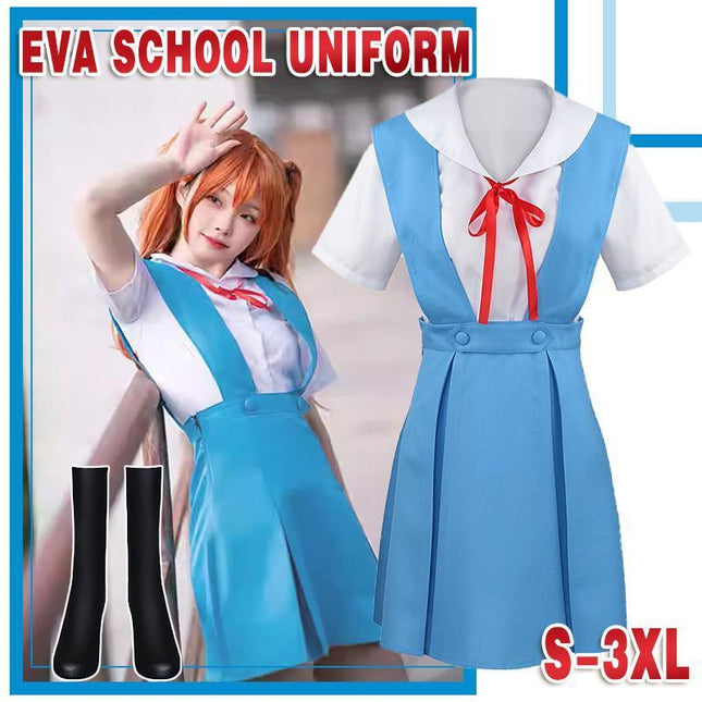 NEON GENESIS EVANGELION EVA Ayanami Rei Asuka School Uniform JK Cosplay Costume AU