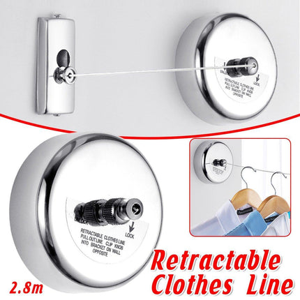 Retractable Clothesline Indoor Outdoor Hotel Laundry No Drilling Drying Line