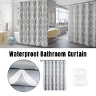 Waterproof Fabric Shower Curtain Simple Bathroom Curtain No Drill Bath Screen