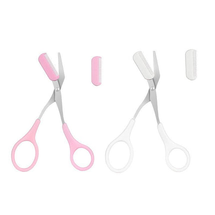 Eyebrow Trimmer Grooming Scissors Eyelash Thinning Shears Comb Brow Shaping Tool - Aimall