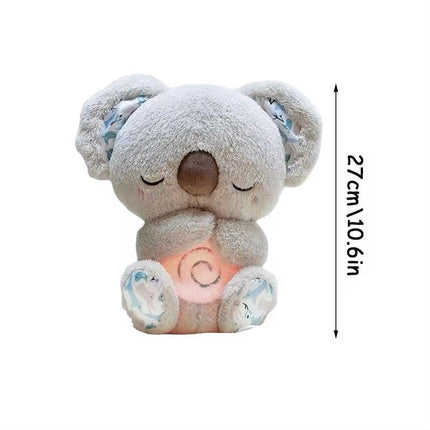 Luminous Sleeping Koala Plush Toy with Music for Early Learning and Soothing