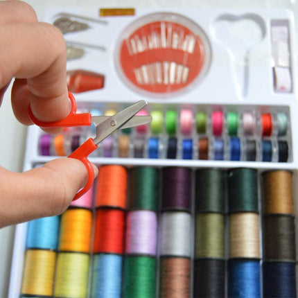 64Rolls Sewing Machine Line thread Spool Set Bobbin Cotton Reel Needle Tape Kit - Aimall