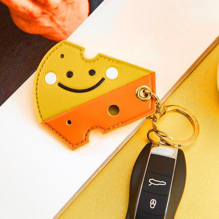 Smile Rice Cheese Keychain Car Keys Ring Mini Food Japanese Adorable Cool Gifts - Aimall