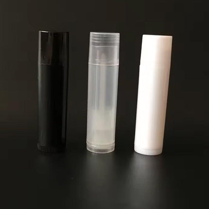 50pcs Lip Glaze Tubes Round Refillable PP Material Lip Balm Containers Red Tube