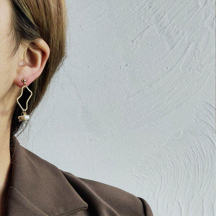 Vintage Baroque Style Imitation Pearl Earrings Women Elegant Fashion Jewelry