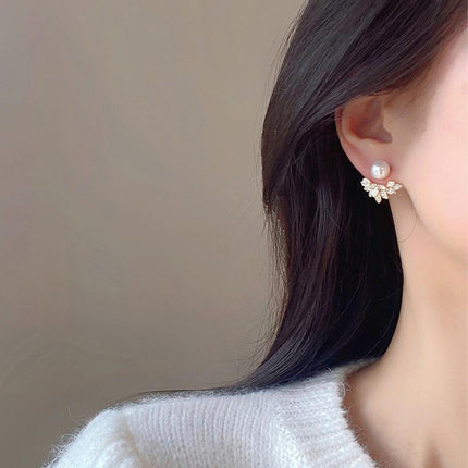 Vintage Faux Pearl Stud Earrings Fashion Jewelry Elegant Retro Earring