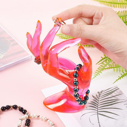 Plastic Ring Display Rack Jewelry Hand Mold Stand for Rings Accessories Display