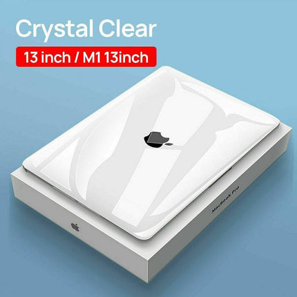 Macbook Air Pro Glossy Crystal Clear Case + Keyboard Cover 13" 16" 15" inch Transparent - Aimall