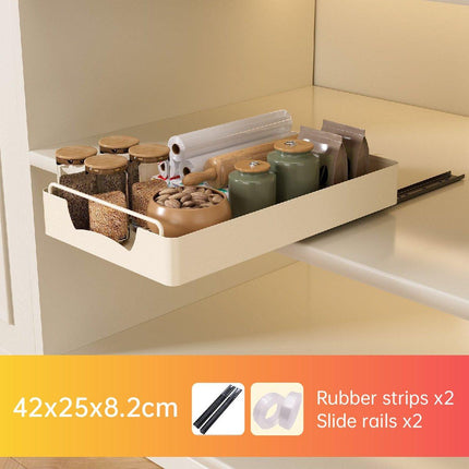 Kitchen Storage Shelf Organizer Sliding Cabinet Basket Pull Out Metal Drawer