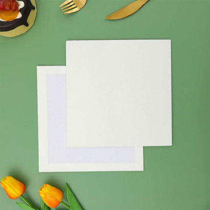 20pcs Square Paper Cake Base Mats for Birthday Wedding Party Dessert Display