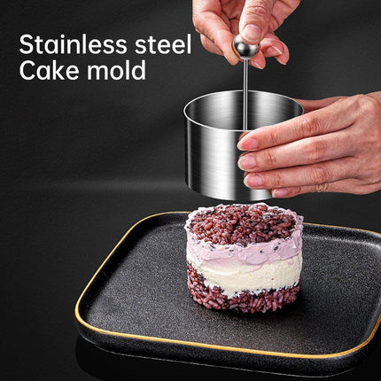 Stainless Steel Round Dessert Cake Mold 6/7/8cm Rice Taro Cheese Brick Mold
