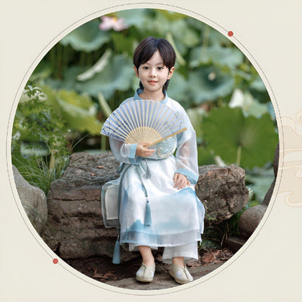 Traditional Tang Suit Chinese Hanfu for Boys in Classic Style
