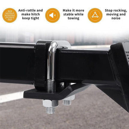 Anti-Rattle Stabilizer Hitch Tightener Bracket Tongue Tow Bar Trailer Caravan - Aimall