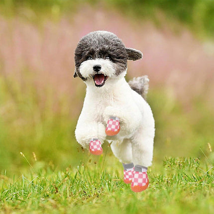 4pcs Breathable Mesh Dog Shoes Small Pets Puppy Paw Protection Summer Boots