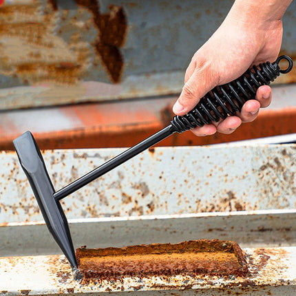 Welding Chipping Hammer Spring Handle Hold Heart Cleaning Harden DIY Metal Black