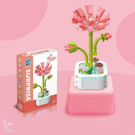 Block Bouquet Plant Building Block Plant Potted Bricks Bouquet 3D Model Toy - Aimall