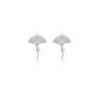 Chinese Style Vintage Fan Earrings Foldable Design Fashion Jewellery for Women