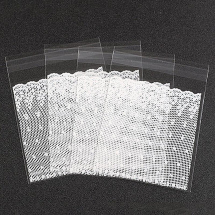 Clear Dots Self Adhesive Cookie Gift DIY Bag Plastic Candy Package Bags Lace - Aimall