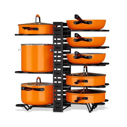 Adjustable Multi Layer Pot Lid Rack Vertical Storage Organizer Countertop Holder