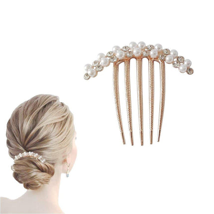 Elegant Rhinestone Hair Comb Girl Hair Accessories Disc Alloy Headwear