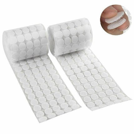 Hook and Loop Sticky Self Adhesive Dots Coins Circles Tape Black White 30mm - Aimall
