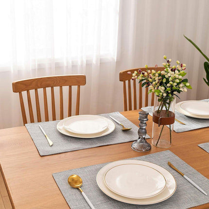 4PCS PVC Braided Placemat Heat Insulation Mat Home Non-slip Waterproof Coaster