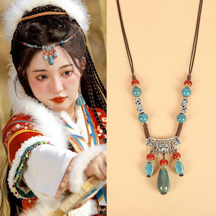 Ethnic Style Tibetan Forehead Chain Ancient Style Headwear Fashion Accessories