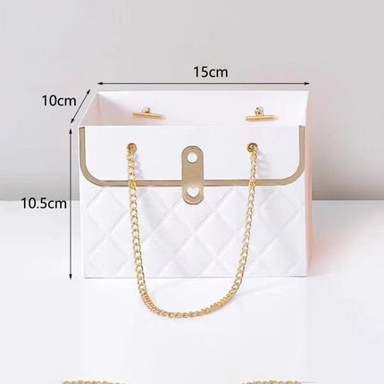 10pcs Rectangular Handbag Flower Packaging Gift Bags Creative Bouquet Boxes
