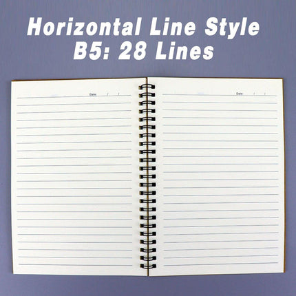 6pcs B5 Spiral Notebook Lined Notepad Stationery School Office Writing Journal
