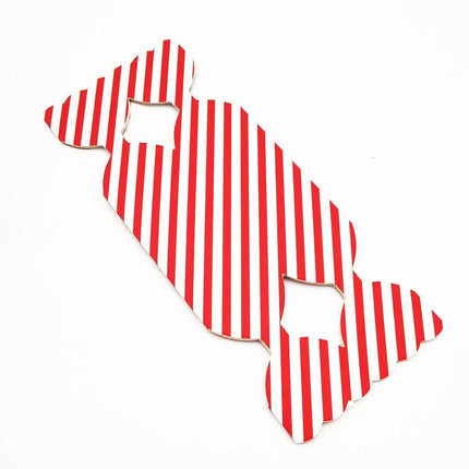 50PCS Candy Shape Christmas Gift Box Red Stripes Wedding Gift Storage Case Decor