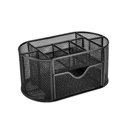 Creative Metal Desktop Pen Holder Multi-function Storage Box Organizer Rack