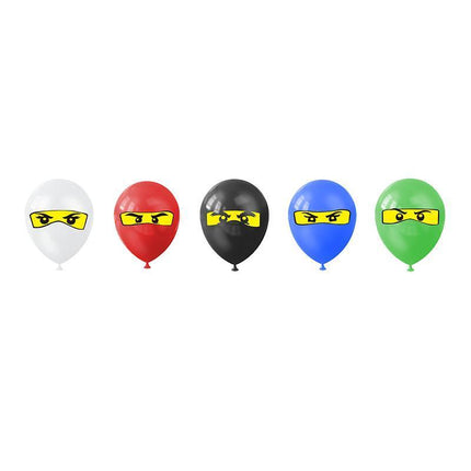 Ninja Latex Balloons X 6 Party Decoration Ninjago Superhero Black Au Stock - Aimall