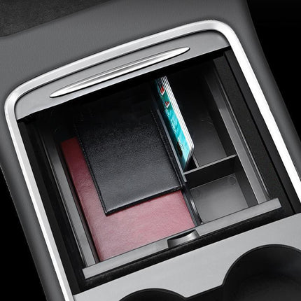 Centre Console Organizer Tray Armrest Storage Box Drawer for Tesla Model 3 - Aimall