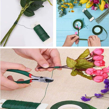 20Rolls Green Galvanized Binding Wire Soft Crafting Wire Christmas Decoration